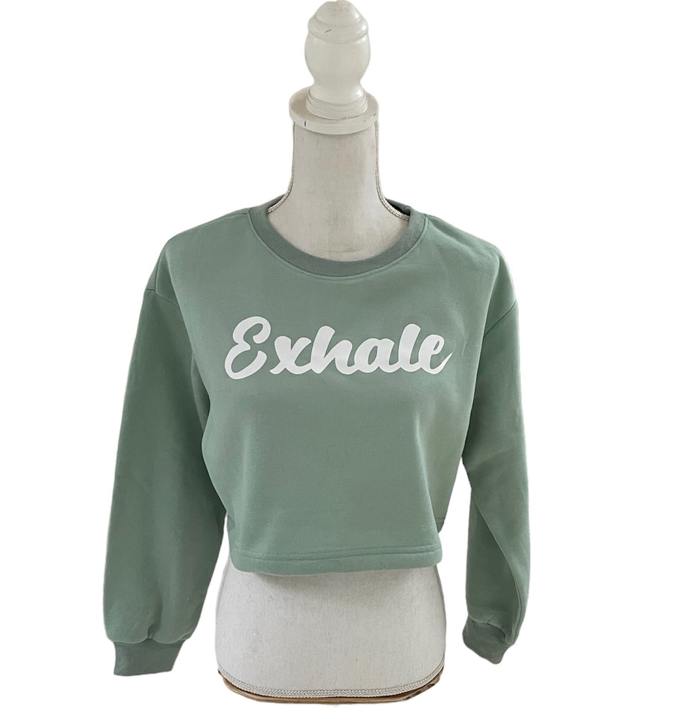 Exhale or Breathe Cropped Sweatshirt