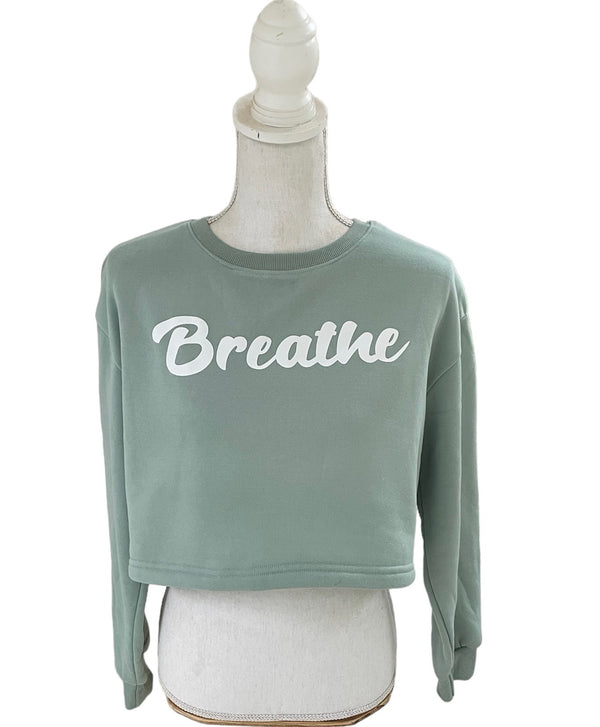 Exhale or Breathe Cropped Sweatshirt