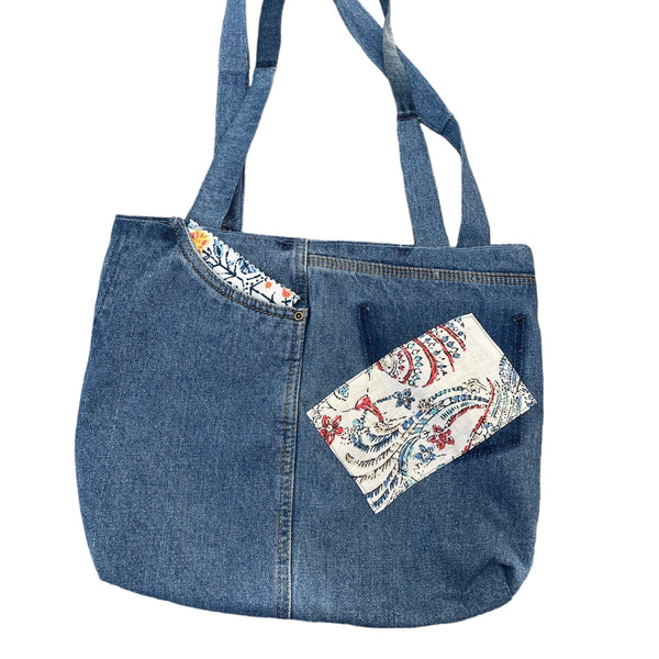 Eco-Chic Upcycled Jeans Bag