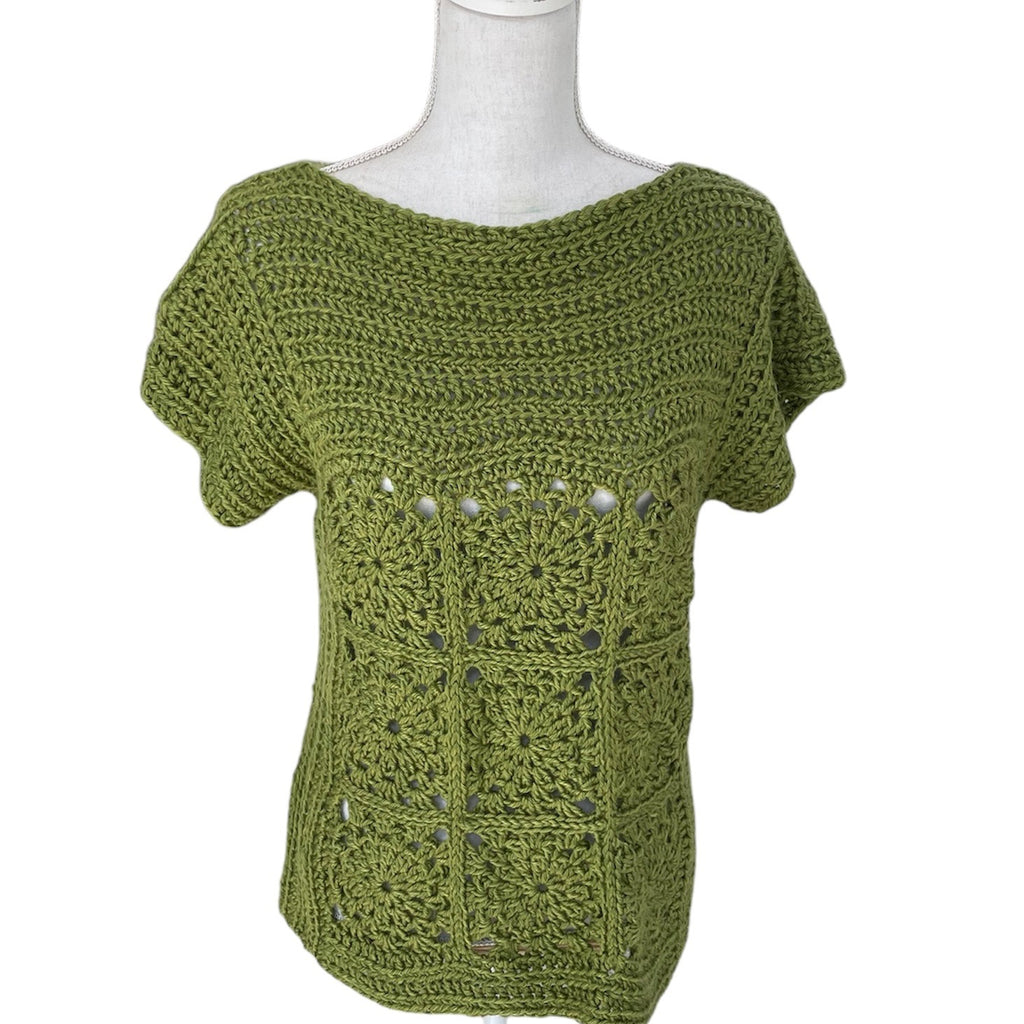 Short Sleeve Crochet Sweater