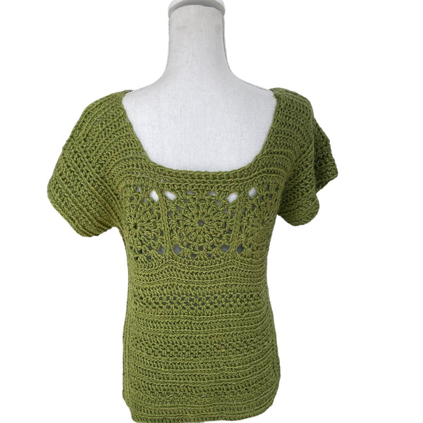 Short Sleeve Crochet Sweater