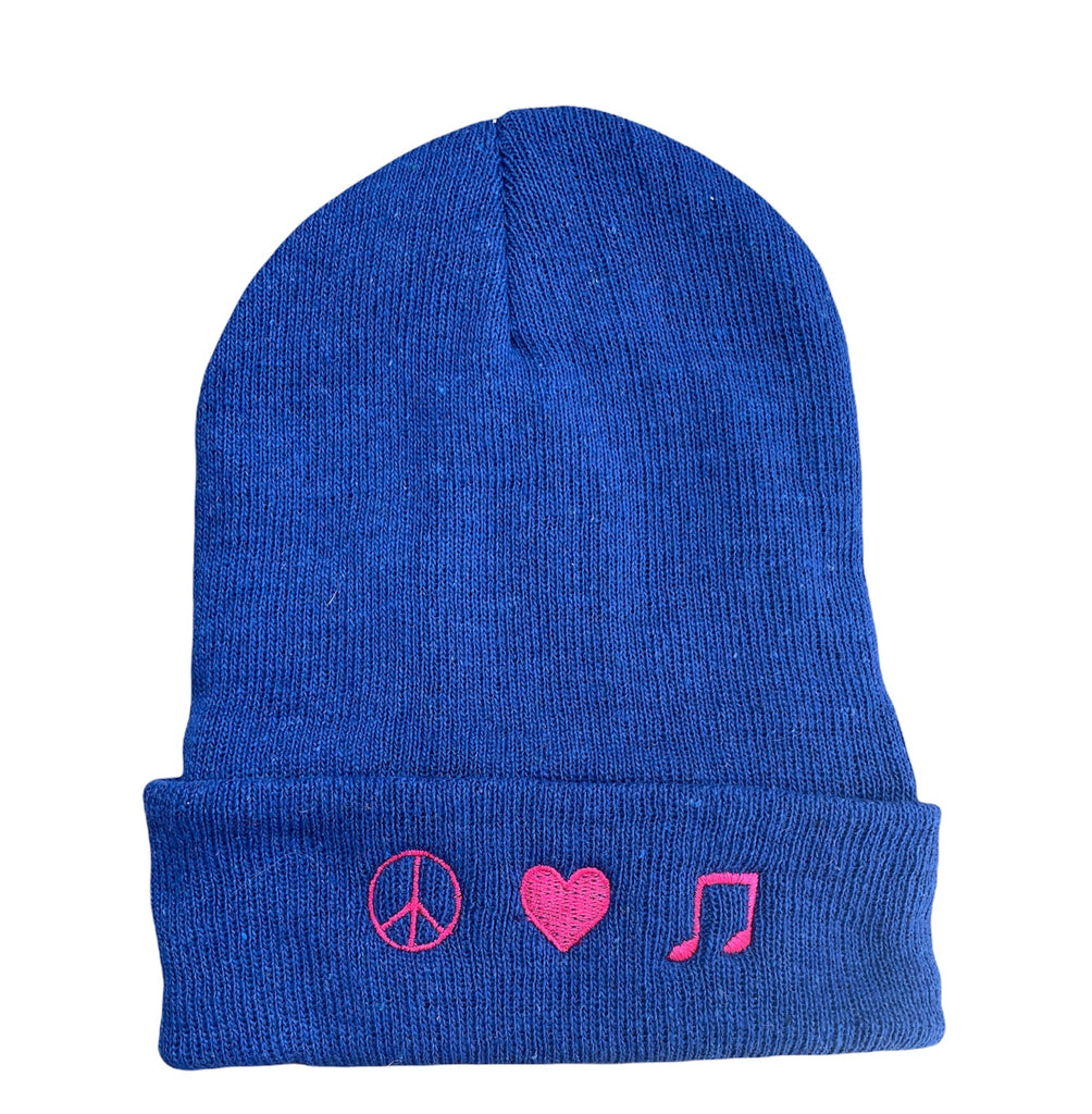 Peace, Love, Music Beanie