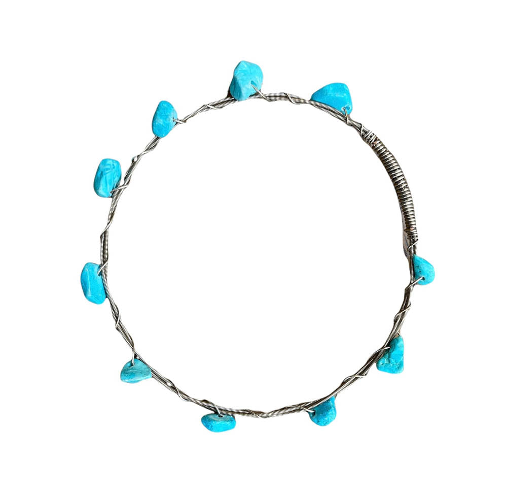 Guitar String Bangle w/ Stones